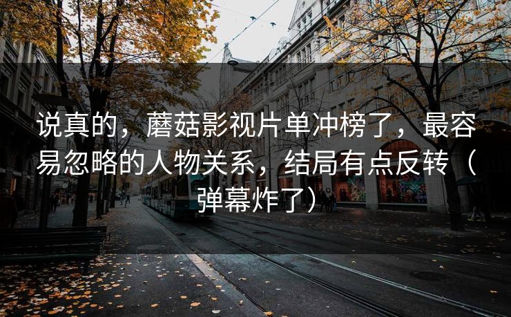 说真的，蘑菇影视片单冲榜了，最容易忽略的人物关系，结局有点反转（弹幕炸了）