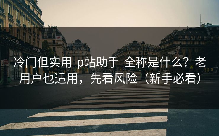 冷门但实用-p站助手-全称是什么？老用户也适用，先看风险（新手必看）