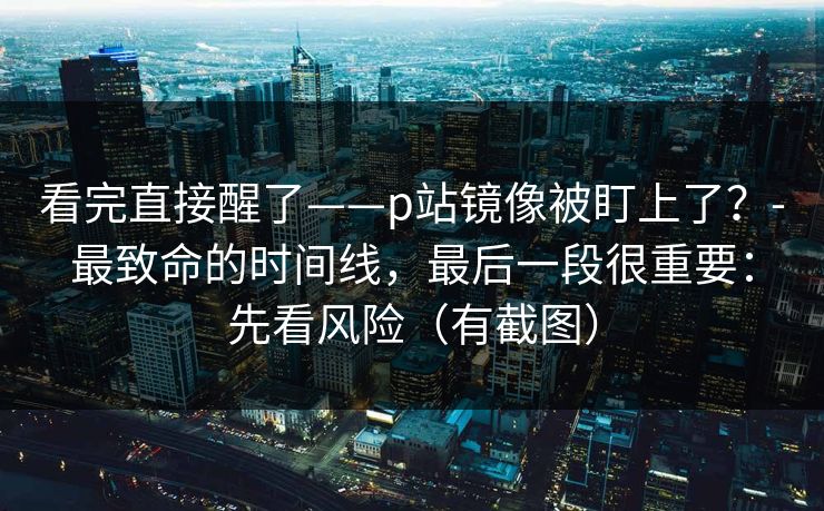 看完直接醒了——p站镜像被盯上了？-最致命的时间线，最后一段很重要：先看风险（有截图）