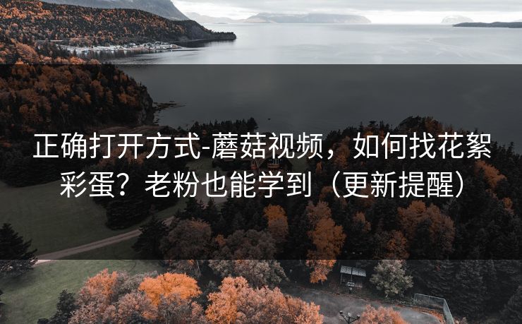 正确打开方式-蘑菇视频，如何找花絮彩蛋？老粉也能学到（更新提醒）